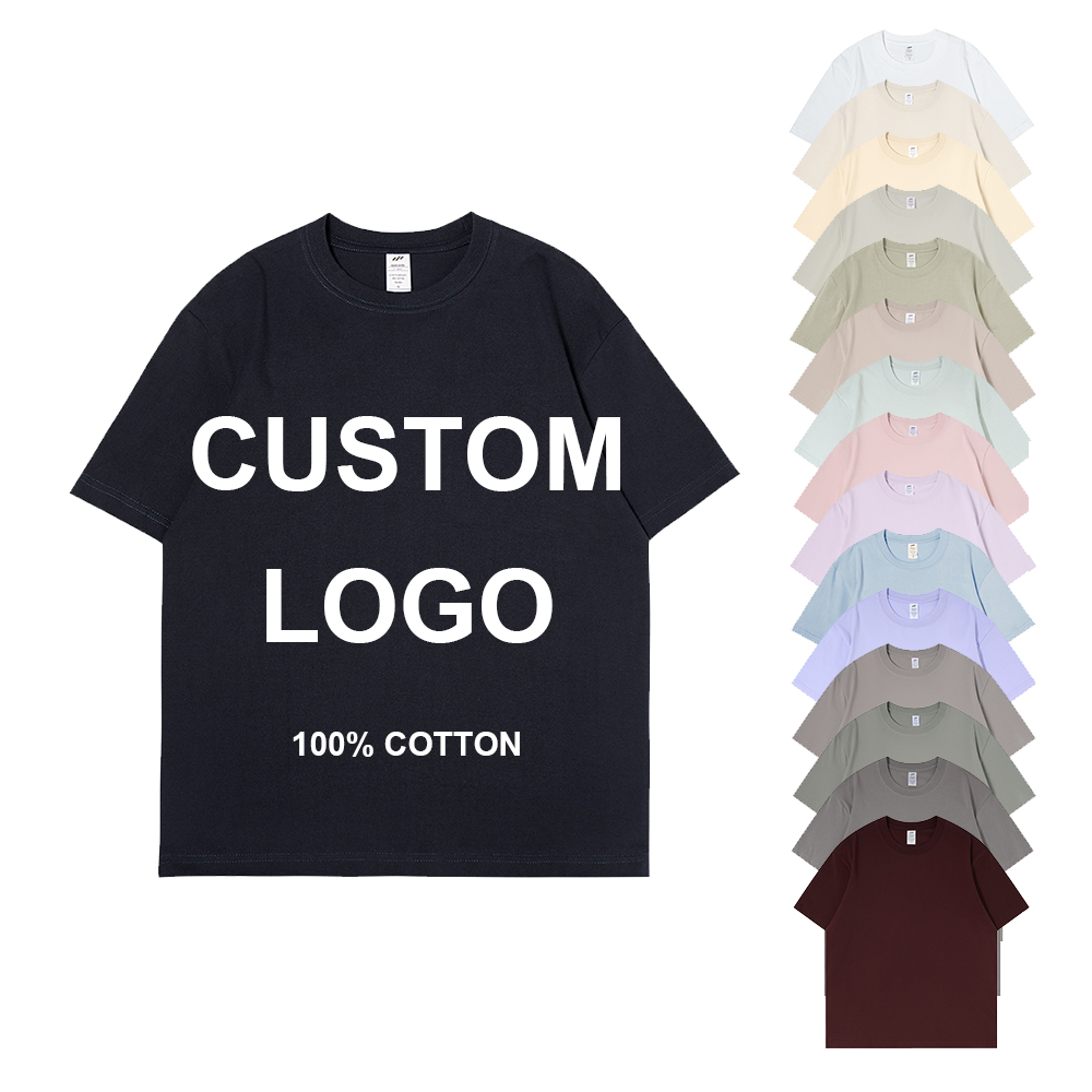 230gsm pure cotton crew neck T-shirt