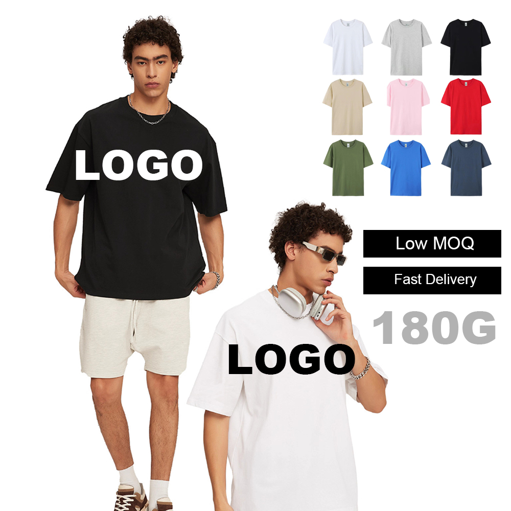 18011 Pure Cotton Crew Neck Short-Sleeve T-Shirt, Solid Color, Slim Fit, Half-Sleeve, Unisex, Couple, Advertising, Cultural Shirt, Team Short-Sleeve